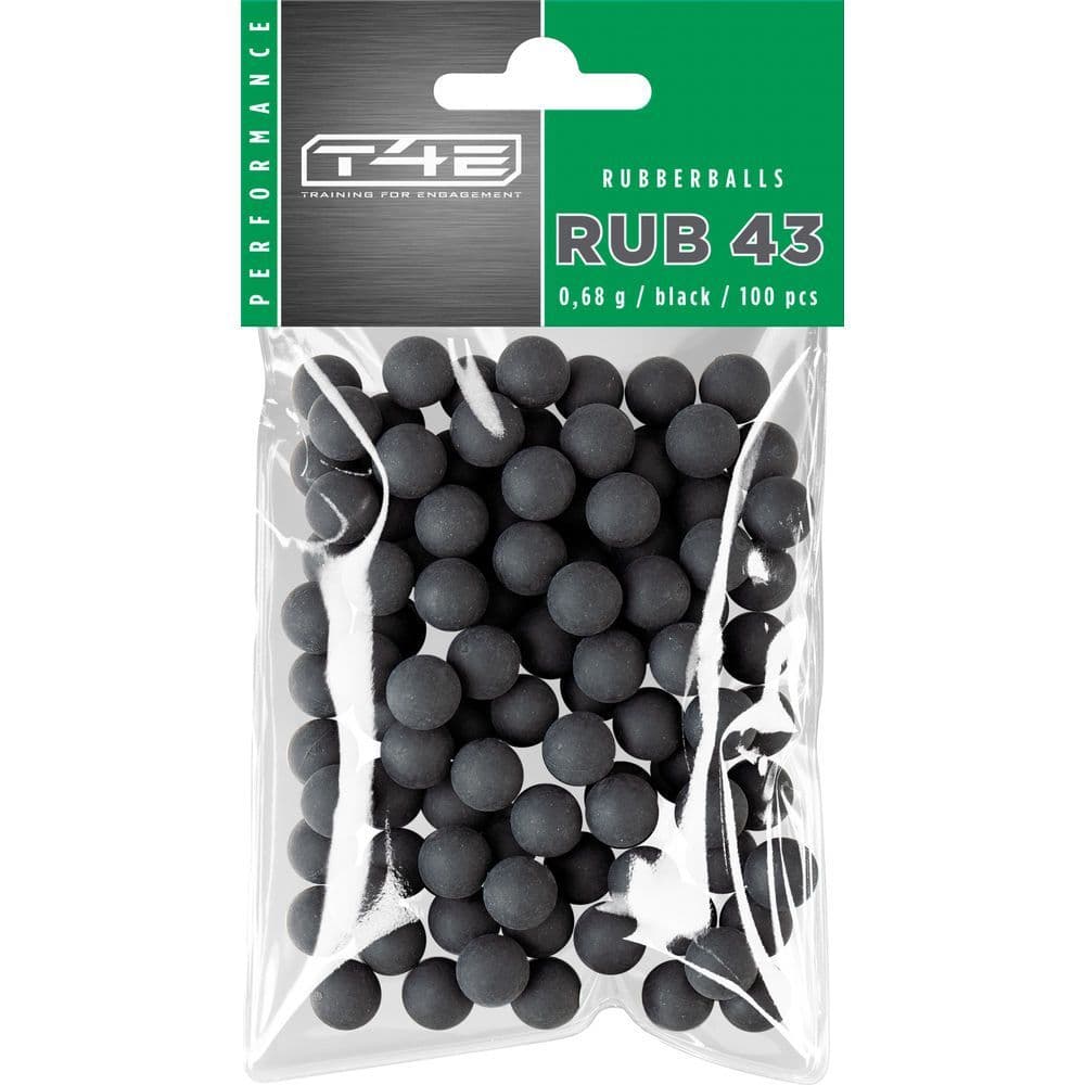 Umarex T4E Performance RUB .43 0.68 g Pellets Ammo Balls Black 100