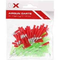 Umarex UX Airgun Air Rifle Darts 4.5 mm .177 Red Green Mix 100pc Target Practice