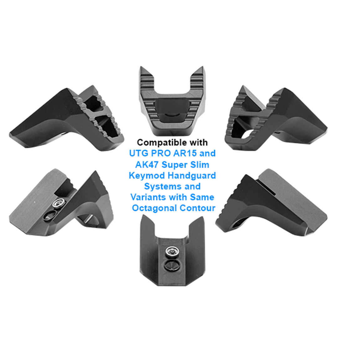 UTG Super Slim Keymod Hand Stop Grip Barricade Rest Kit Black