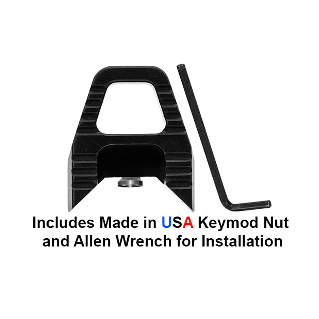 UTG Super Slim Keymod Hand Stop Grip Barricade Rest Kit Black