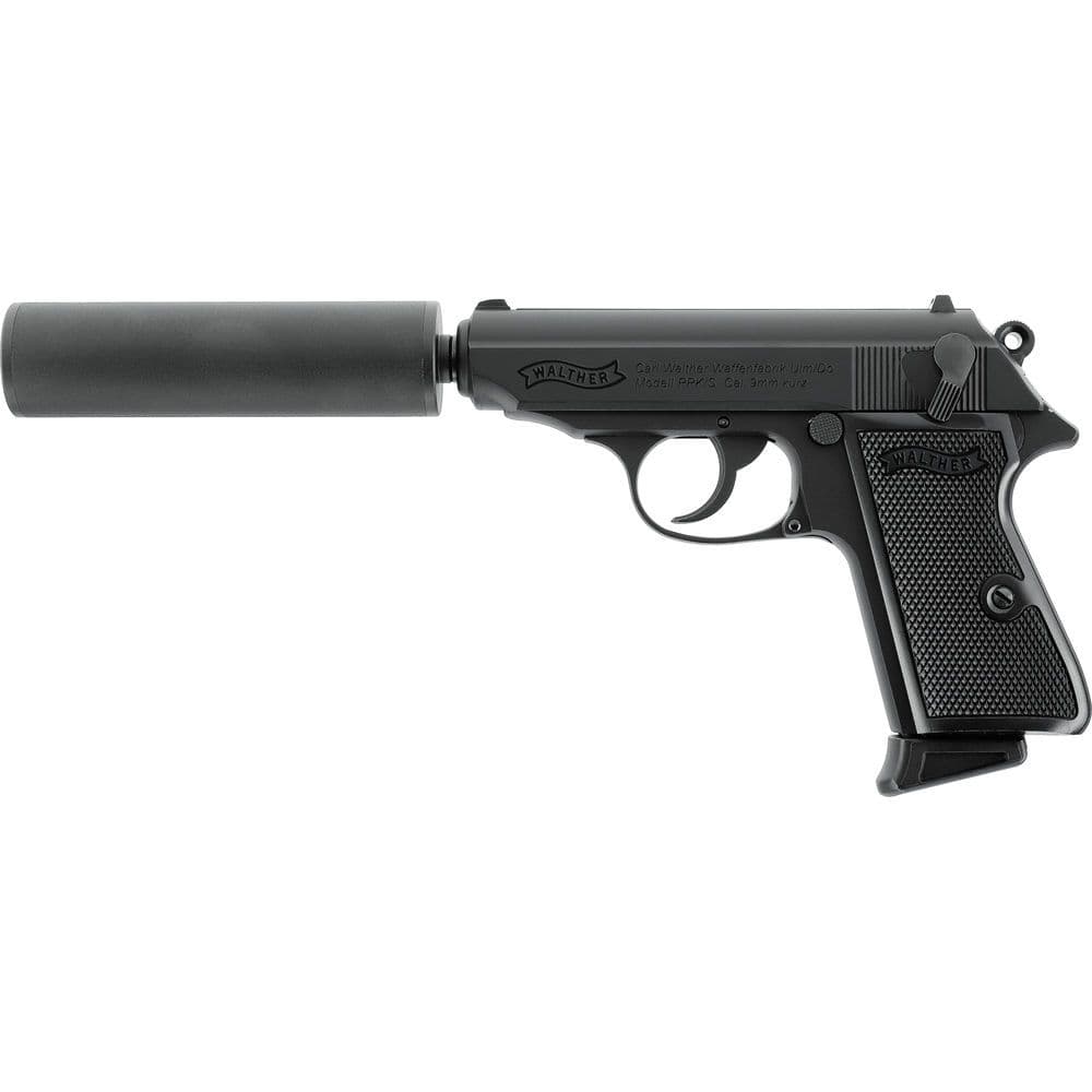 Walther PPK/S Airsoft GBB Pistol With Silencer Kit