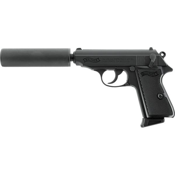 Walther PPK/S Airsoft GBB Pistol With Silencer Kit