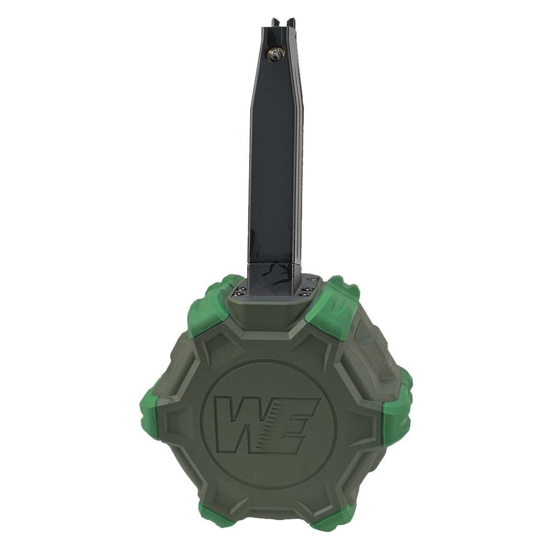 WE Airsoft Pistol Drum Magazine Green 350rd HiCapa 5 1 Series Green