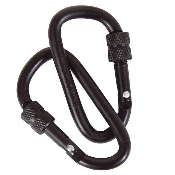 Web-Tex Locking Carabina Pair 8mm Black