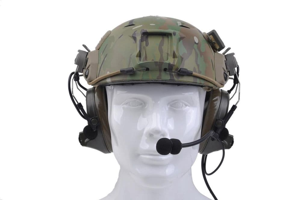 Z-Tactical Comtac II Helmet Mounted 2 Way Radio Headset FG Airsoft Z031-FG