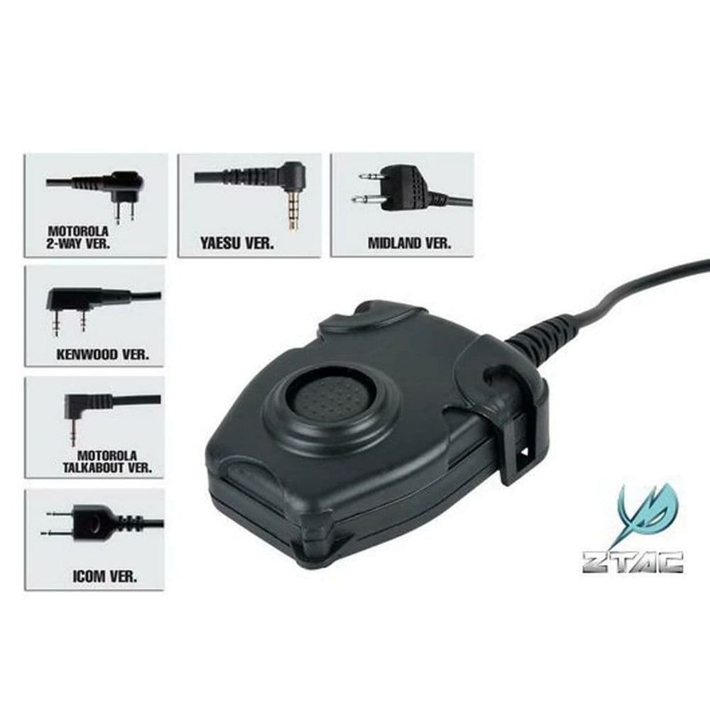 Z-Tactical PTT Push To Talk Unit Motorola Version Double Pin Z112