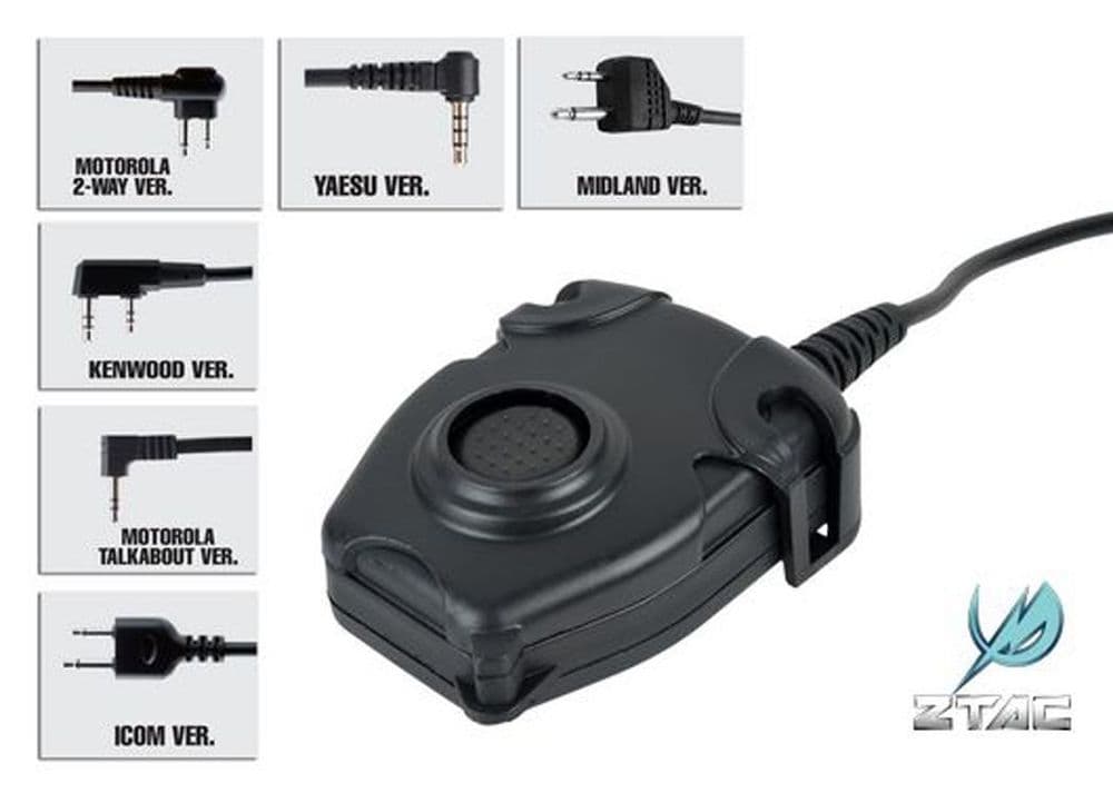 Z-Tactical PTT Unit Motorola Version Single Pin Z112