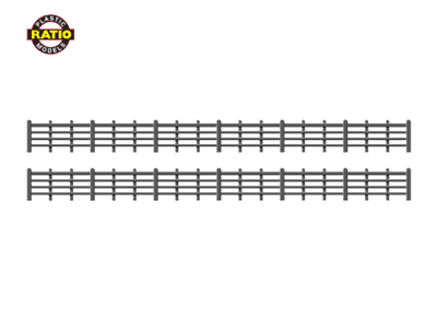 425 - PECO Lineside Fencing, Black (4 bar) OO