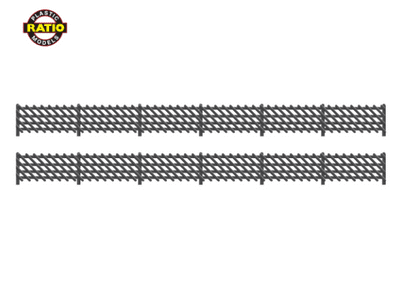 427 - PECO LMS(MR) Station Fencing, Black OO