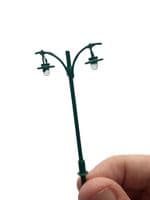 DEL-1G OO Scale Double Electric Street/Platform Lamp - Green