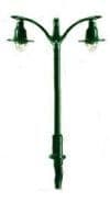 DEL-1G OO Scale Double Electric Street/Platform Lamp - Green
