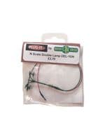 DEL-1GN N/TT120 Scale Double Electric Street/Platform Lamp - Green