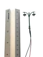 DEL-1GN N/TT120 Scale Double Electric Street/Platform Lamp - Green