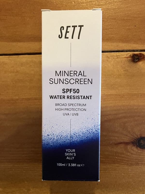 Sett, water resistant, mineral sunscreen SPF 50