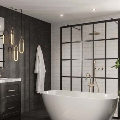 Black Mineral Multipanel - Bathroom and Shower