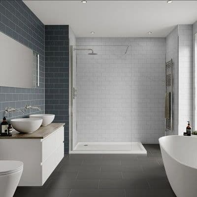 Levanto Marble Metro Tile Bathroom and Shower Panel