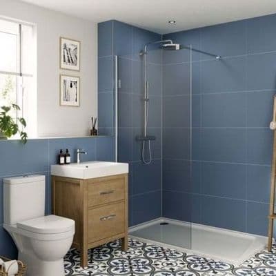 Misty Blue Multipanel - Bathroom and Shower Large Tile
