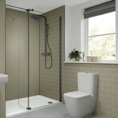 Sage Green Metro Tile Bathroom and Shower Panel
