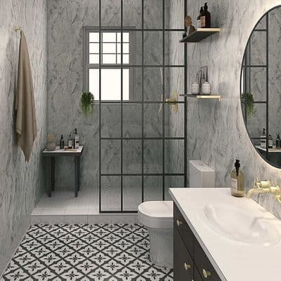 Stratus Marble Bathroom and Shower Panel