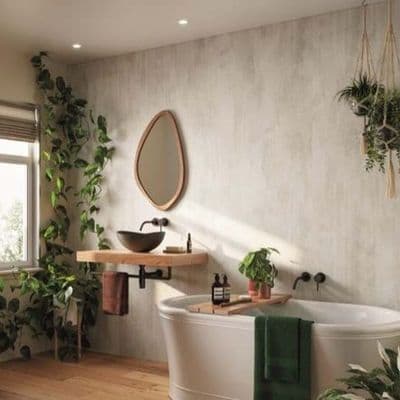 White Gypsum Multipanel - Bathroom and Shower