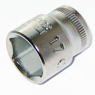 Bahco 17mm Socket 3/8 inch Drive 6 Point Metric SBSF-17