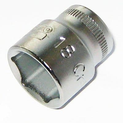 Bahco 18mm Socket 3/8 inch Drive 6 Point Metric SBSF-18