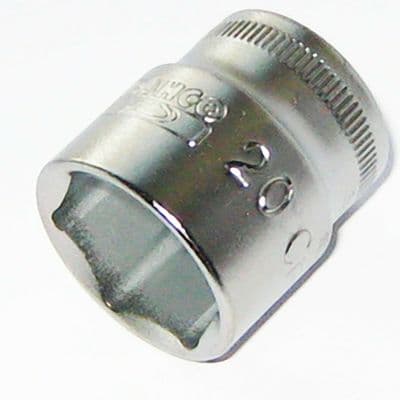 Bahco 20mm Socket 3/8 inch Drive 6 Point Metric SBSF-20