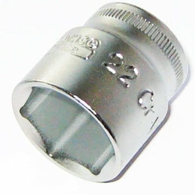 Bahco 22mm Socket 3/8 inch Drive 6 Point Metric SBSF-22