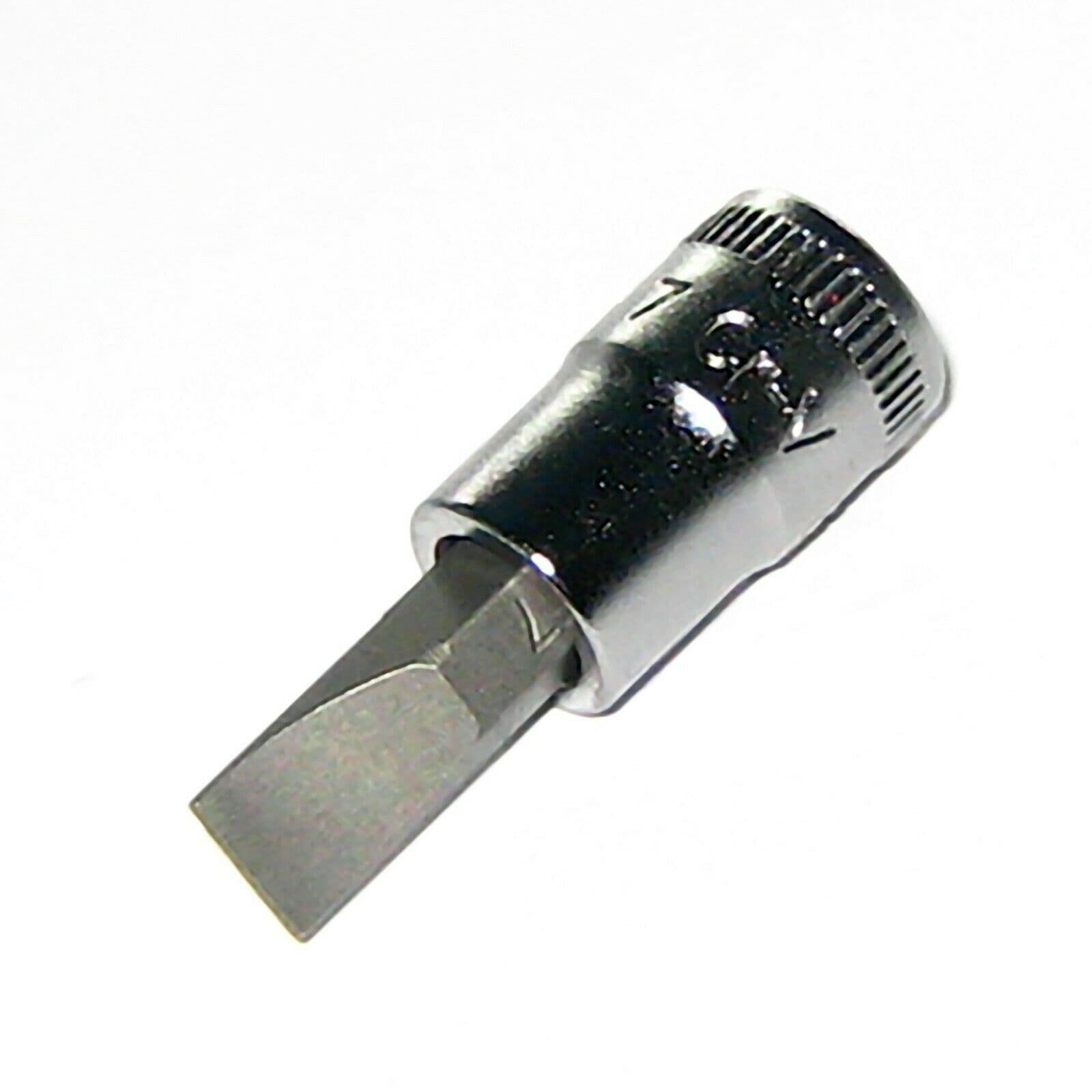 Bahco 7mm Slotted Flat Head Screwdriver Socket Bit 1/4 inch Drive