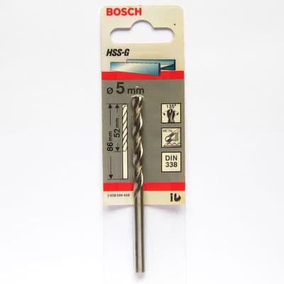 Bosch 5mm Drill Bit HSS-G for Metal 2608596458