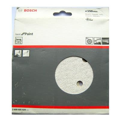 Bosch 6 x 150mm Sanding Discs Best for Paint White 6 Hole  60, 120, 240 Grit Mixed Pack