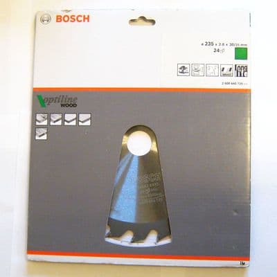 Bosch Optiline Circular Saw Blade 235mm x 2.8mm x 30mm 24 Teeth 2608640725
