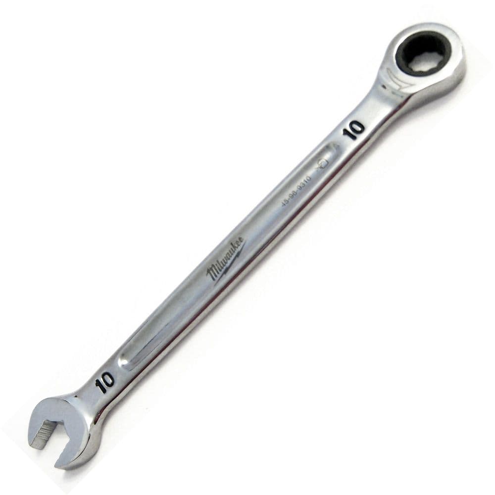 Milwaukee 10mm Ratchet Combination Spanner MAX BITE Anti Slip 