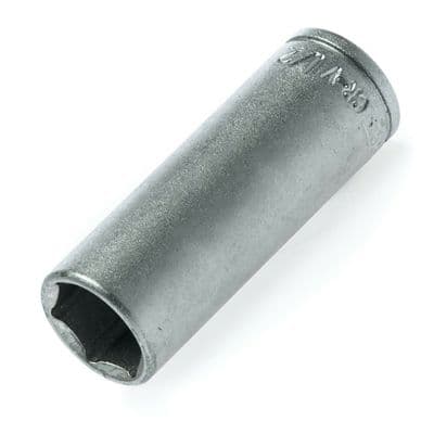 Teng Tools 1/2 inch AF Imperial Deep Socket 1/4 inch Drive 6 Point M140216-C