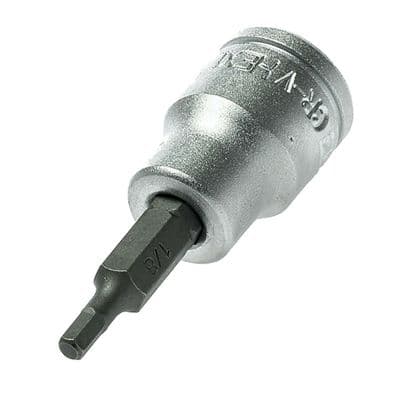 Teng Tools 1/8 inch AF Imperial  Allen Key Hex Socket Bit 3/8 inch Drive HEX1/8 S2 M381104-C