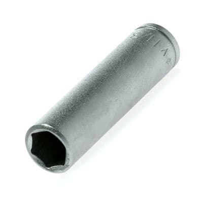 Teng Tools 11/32 inch AF Imperial Deep Socket 1/4 inch Drive 6 Point M140211-C