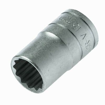 Teng Tools 15mm Socket 1/2 inch Drive 12 Point Metric M120515-C