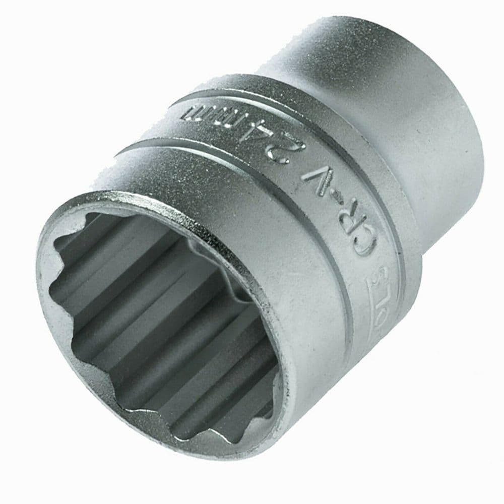 Teng Tools 24mm Socket 1/2 inch Drive 12 Point Metric M120524-C