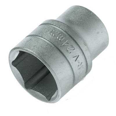 Teng Tools 24mm Socket 1/2 inch Drive 6 Point Metric M1205246-C