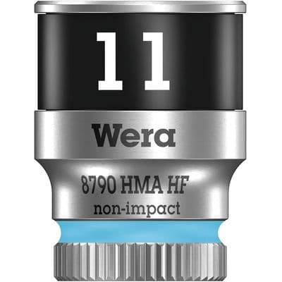 Wera 11mm Socket 1/4 inch Drive Zyklop 8790 HMA HF 6 Point Metric with Holding Function