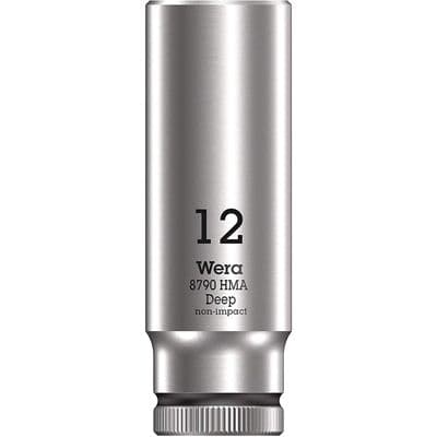 Wera 12mm Deep Socket 1/4 inch Drive Zyklop 8790 HMA 6 Point Metric