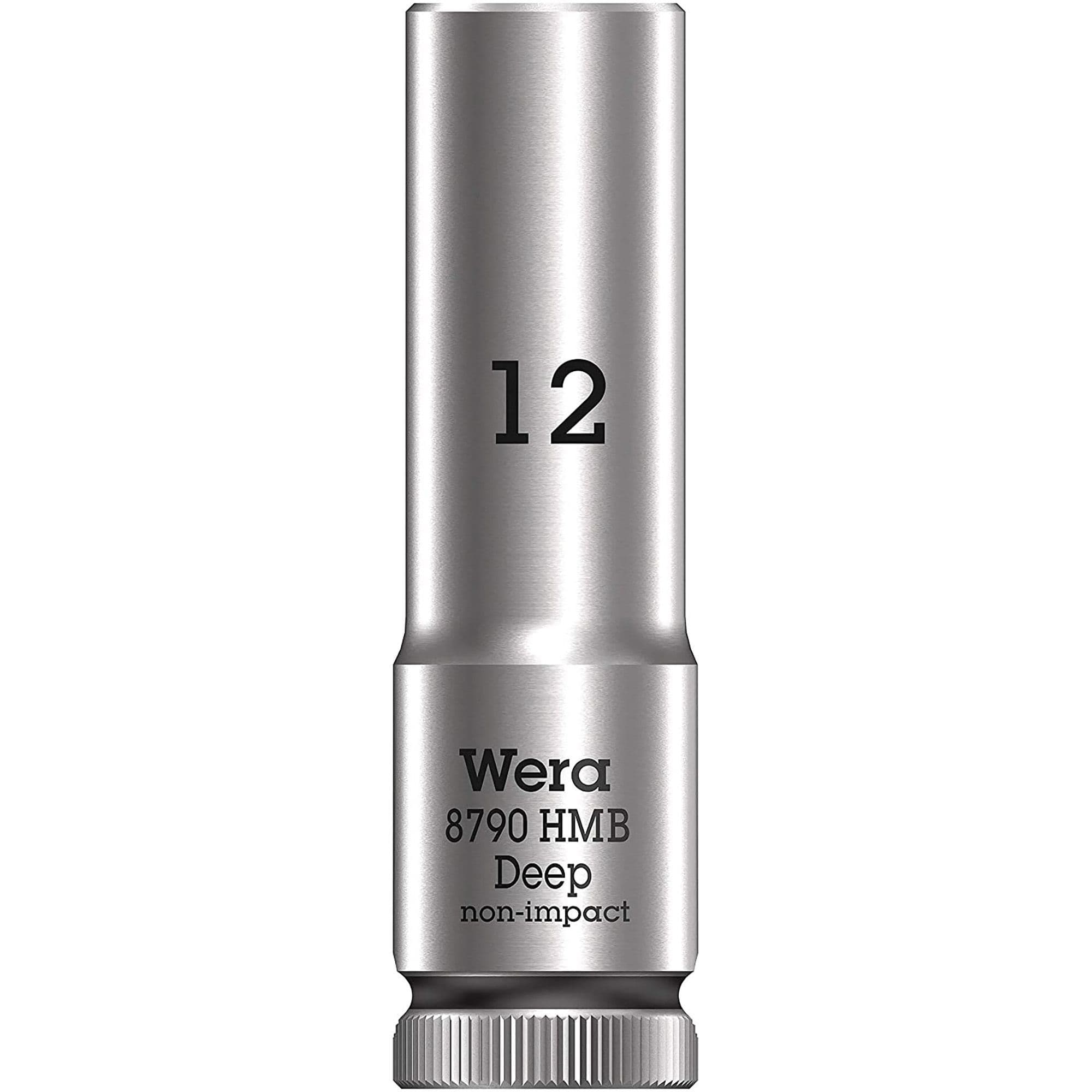 Vaso De Destornillador WERA Zyklop T30 1/2" - Para Tornillos TX Hembra, Con Anillo De Retención, Acero Cromado
