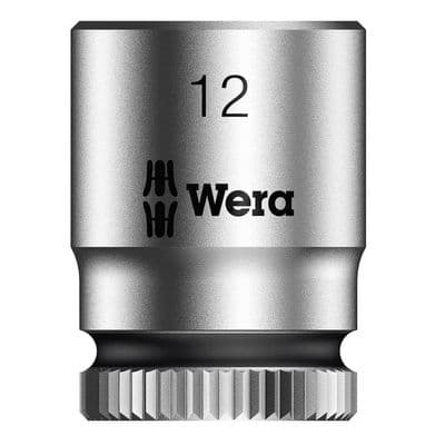 Wera 12mm Socket 1/4 inch Drive Zyklop 8790 HMA 6 Point Metric 003511