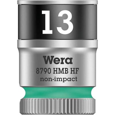 Wera 13mm Socket 3/8 inch Drive Zyklop 8790 HMB HF 6 Point Metric with Holding Function