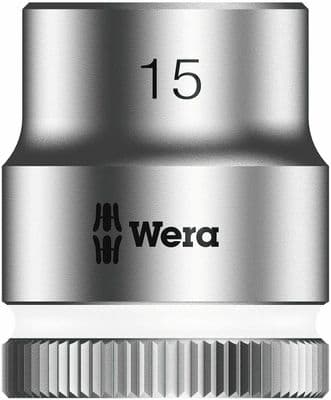 Wera 15mm Socket 3/8 inchDrive Zyklop 8790 HMB 6 Point Metric 003560