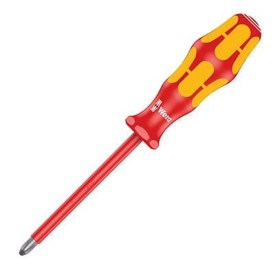 Wera 165i PZ1 Pozidriv Laser Tip VDE Screwdriver Kraftform Insulated Pozi PZ 1 80mm