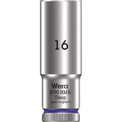 Wera 16mm Deep Socket 3/8 inch Drive Zyklop 8790 HMB 6 Point Metric