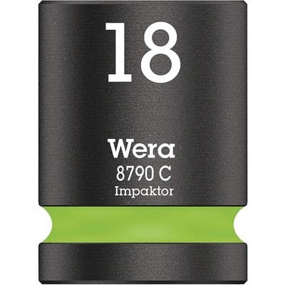 Wera 18mm Impact Socket 1/2 inch Drive Impaktor 8790 C 6 Point Metric