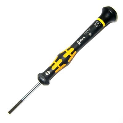 Wera 2.5mm x 40mm ESD Micro Precision Slotted Screwdriver 1578 A Kraftform 0.35 x 2.5 x 40