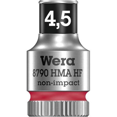 Wera  4.5mm Socket 1/4 inch Drive Zyklop 8790 HMA HF 6 Point Metric with Holding Function